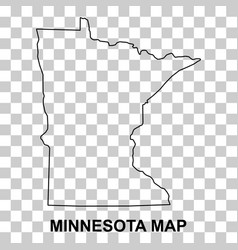 Minnesota Map Shape United States Of America Flat