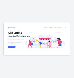 Kid Cash Part Time Landing Page Template Child