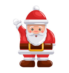 Laughing Santa Claus Raising Hand On Transparent