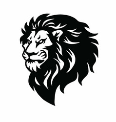 Angry lion head roaring logo mascot icon Vector Image