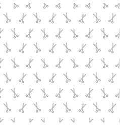 Seamless Pattern With Scissors Black White