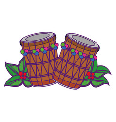 Drum Mridangam Icon Cartoon Isolated