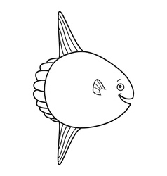 Happy Mola Fish Cartoon