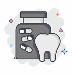 Icon Drug Related To Dentist Symbol Comic Style