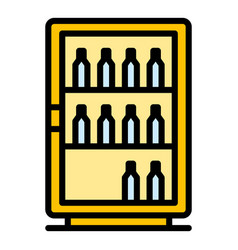 Winery Store Cabinet Icon Flat