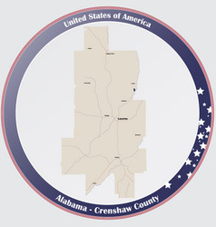 Map Crenshaw County In Alabama