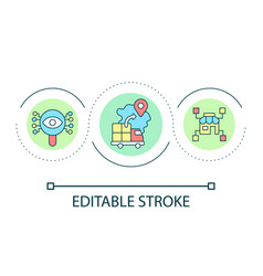 Ai In Logistics Service Loop Concept Icon