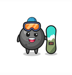 Cannon Ball Character With Snowboarding Style