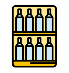 Home Wine Store Icon Flat