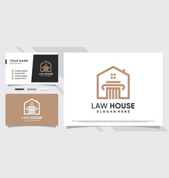 Law Logo Design For Lawyer Office With House Icon