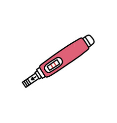 Pregnancy Test Doodle Icon Color Line