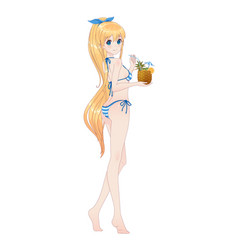 Beautiful Anime Manga Girl In Bikini