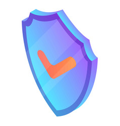 Safe Shield Icon Isometric Style