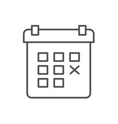 Scheduled Date Line Outline Icon