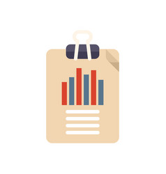 Clipboard Chart Icon Flat Finance Page