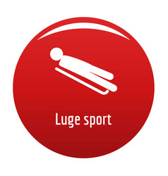 Luge Sport Icon Red