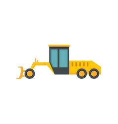 Grader Machine Utility Icon Flat Isolated