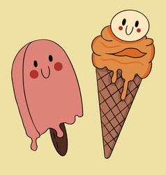 Halloween Ghost Cute Two Ice Cream