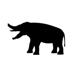 Platybelodon Elephant Silhouette Extinct Mammal