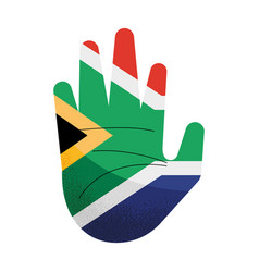 South African Flag In Hand