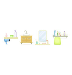 Bathroom Object With Sink Shelf Cabinet And