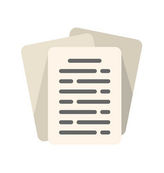 Document Report Icon Flat Business Paper