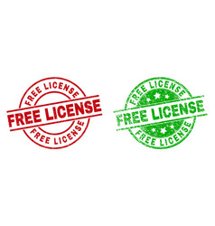 Free License Round Badges Using Grunge Texture