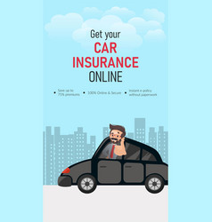 Get Your Car Insurance Online Portrait Template