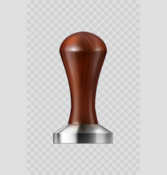 Realistic Isolated Coffee Tamper Barista Item