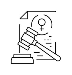 Womens Rights Feminism Woman Line Icon