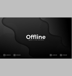 Dark Black Web Offline Gaming Template Design