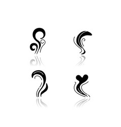 Good And Bad Smell Drop Shadow Black Glyph Icons