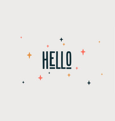 Hello Poster With Hand Drawn Lettering