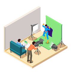 Superheroes Supervillains Isometric Film Studio