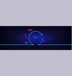 Time Change Line Icon Clock Sign Watch Neon