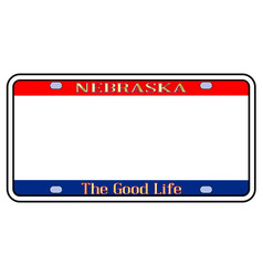 Blank Nebraska License Plate