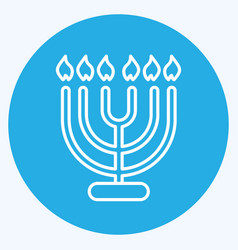 Icon Menorah Suitable For House Symbol Blue Eyes