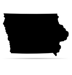 Iowa Map Shape United States Of America Flat