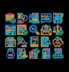 Tax System Finance Neon Glow Icon