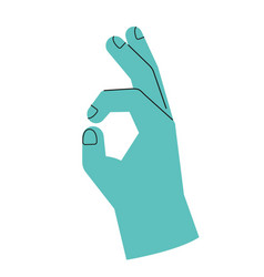 Colorful Hand Showing Gesture