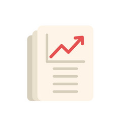 Data File Graph Icon Flat Document Report