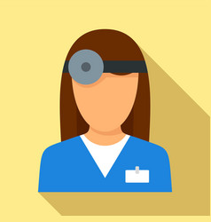 Eye Examination Doctor Icon Flat Style