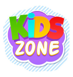 Kids Zone Banner Child Party Playground Area