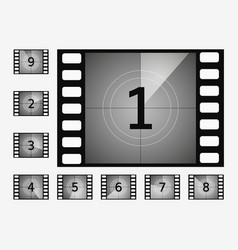 Movie countdown timer Royalty Free Vector Image