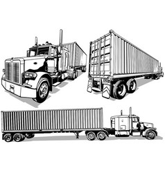 Trailer truck Royalty Free Vector Image - VectorStock