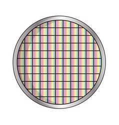 Flat Design Silicon Wafer Icon