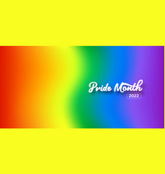 Pride Month 2022 Horizontal Banner With Gradient