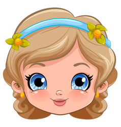 Beautiful Woman Face Cartoon