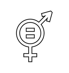 Gender Equality Feminism Woman Line Icon