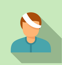 Kid Eye Injury Icon Flat Style